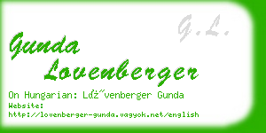 gunda lovenberger business card